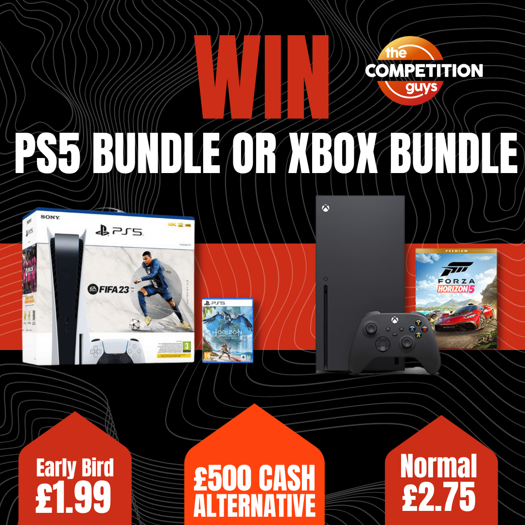 PS5 with Fifa23 & Horizon West Game bundle or Xbox Series X Console & Forza  Horizon 5 or £500 Cash!!! Your Choice